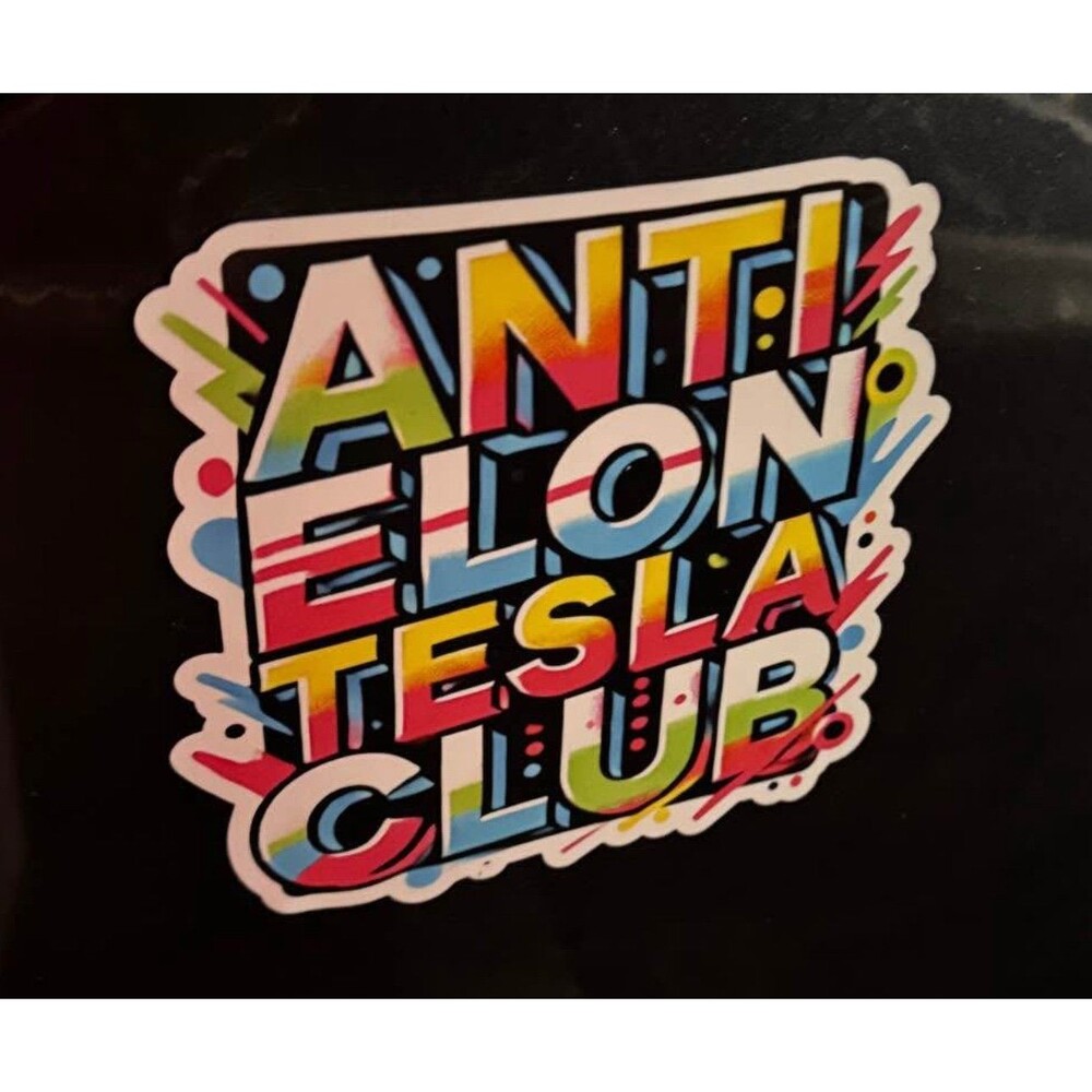 Anti Elon Tesla club bumper magnet